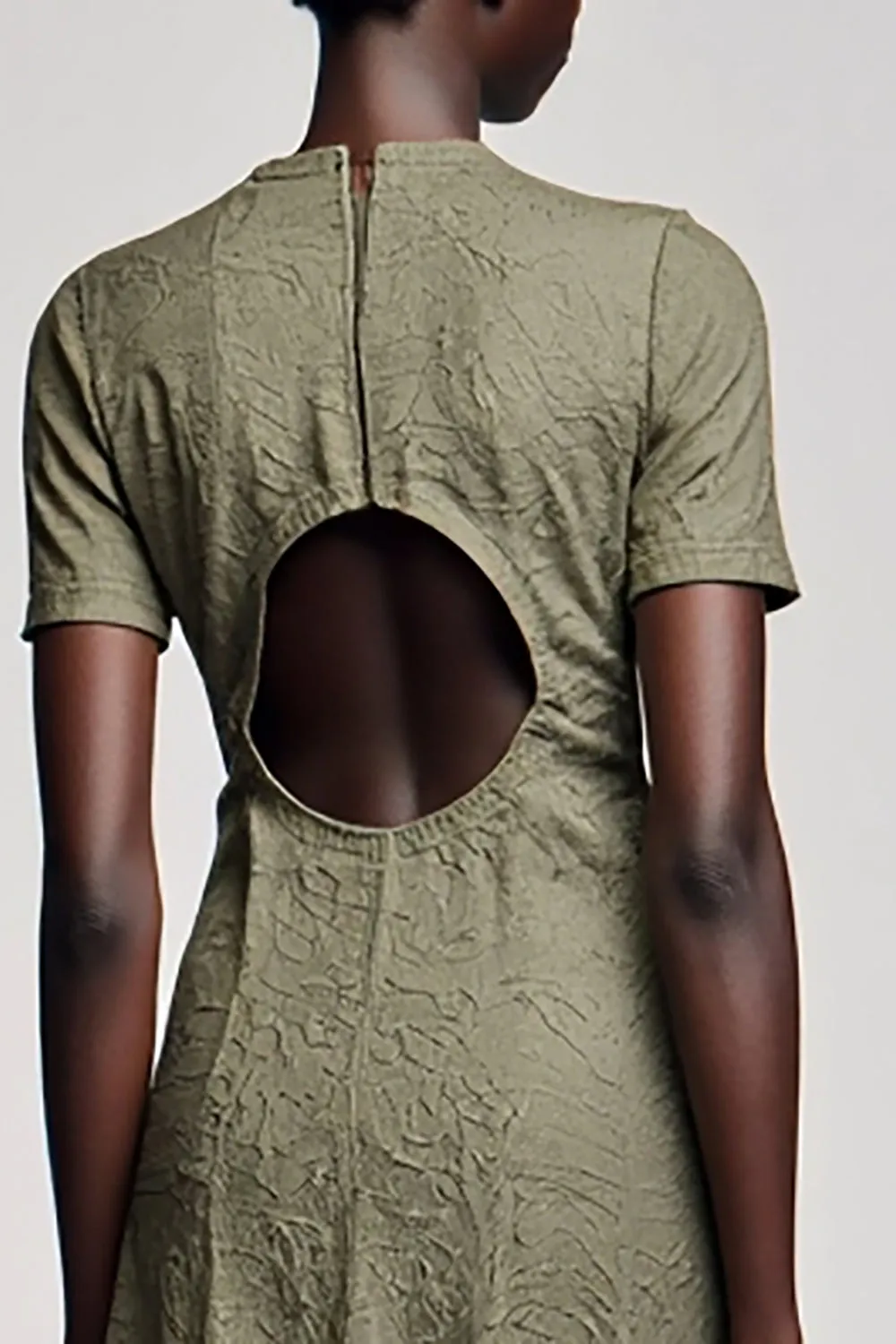 Olive A Line Cut Out Wedding Guest Dress sold by Zapaka product image thumbnail 4