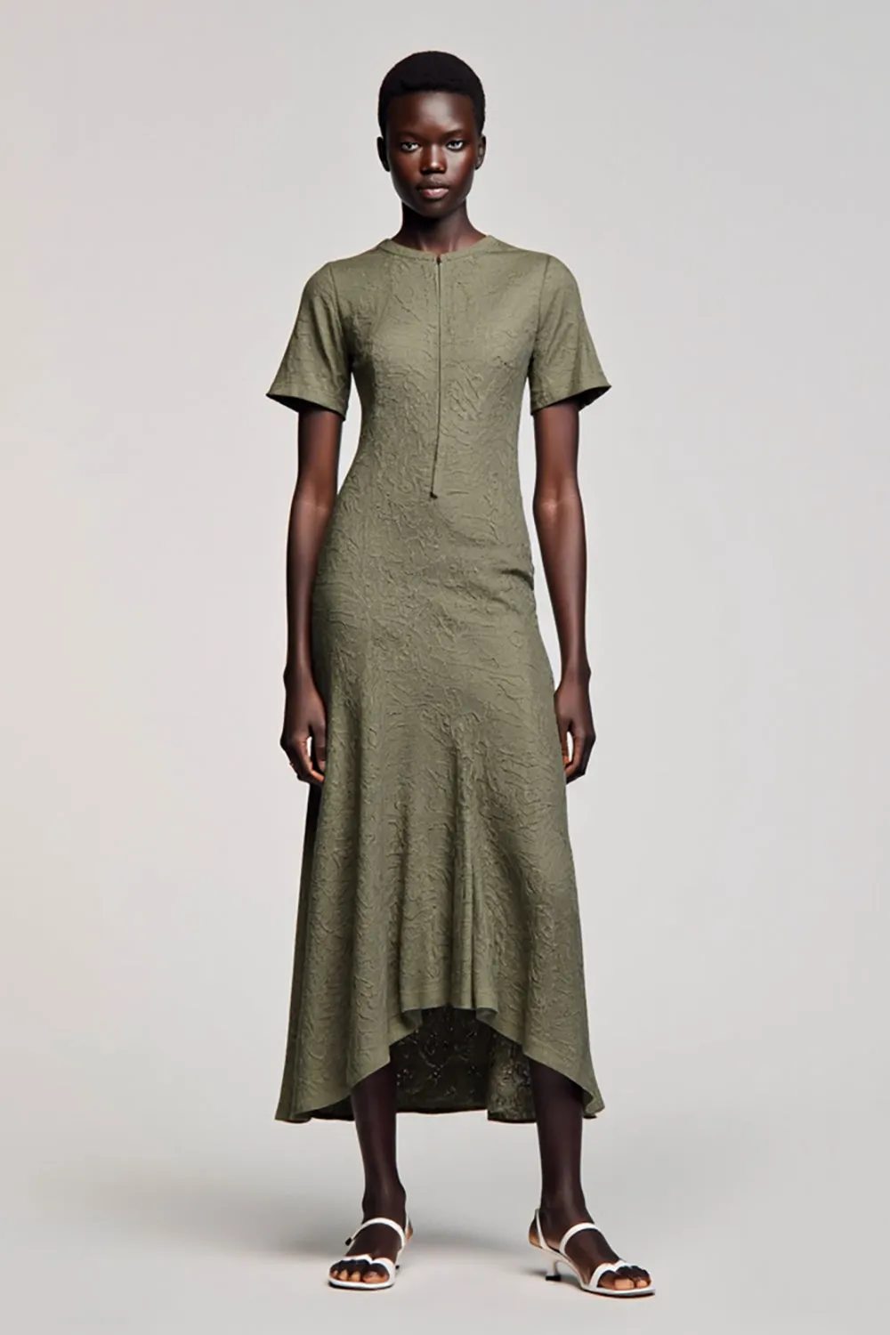 Olive A Line Cut Out Wedding Guest Dress sold by Zapaka