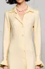 Lapel Long Sleeve Apricot Wedding Guest Dress sold by Zapaka