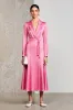 Pink Notched Lapel A Line Wedding Guest Dress sold by Zapaka