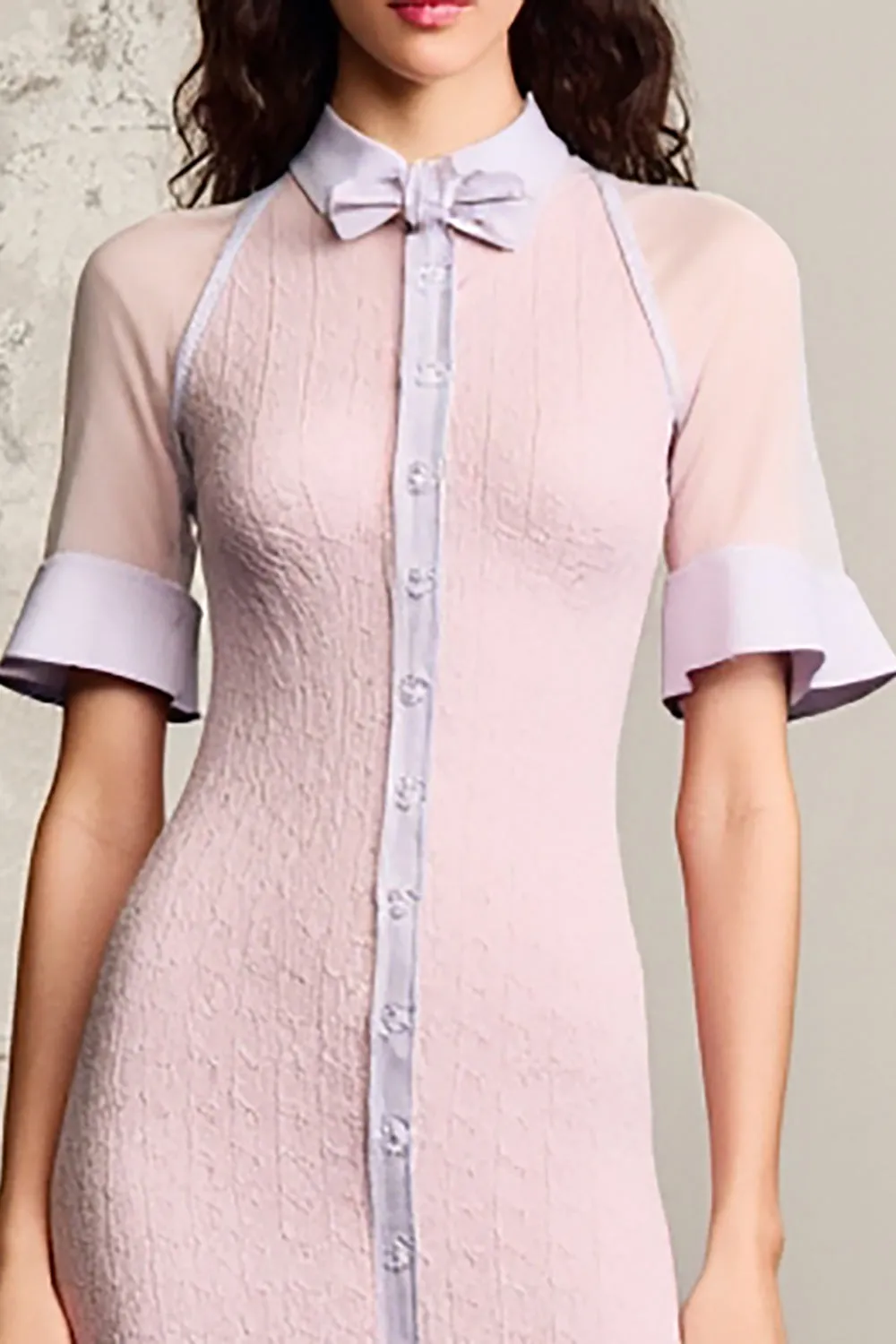 Pink A Line Single-Breasted Wedding Guest Dress sold by Zapaka product image thumbnail 3