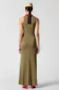 Olive Chiffon Sheath Wedding Guest Dress sold by Zapaka