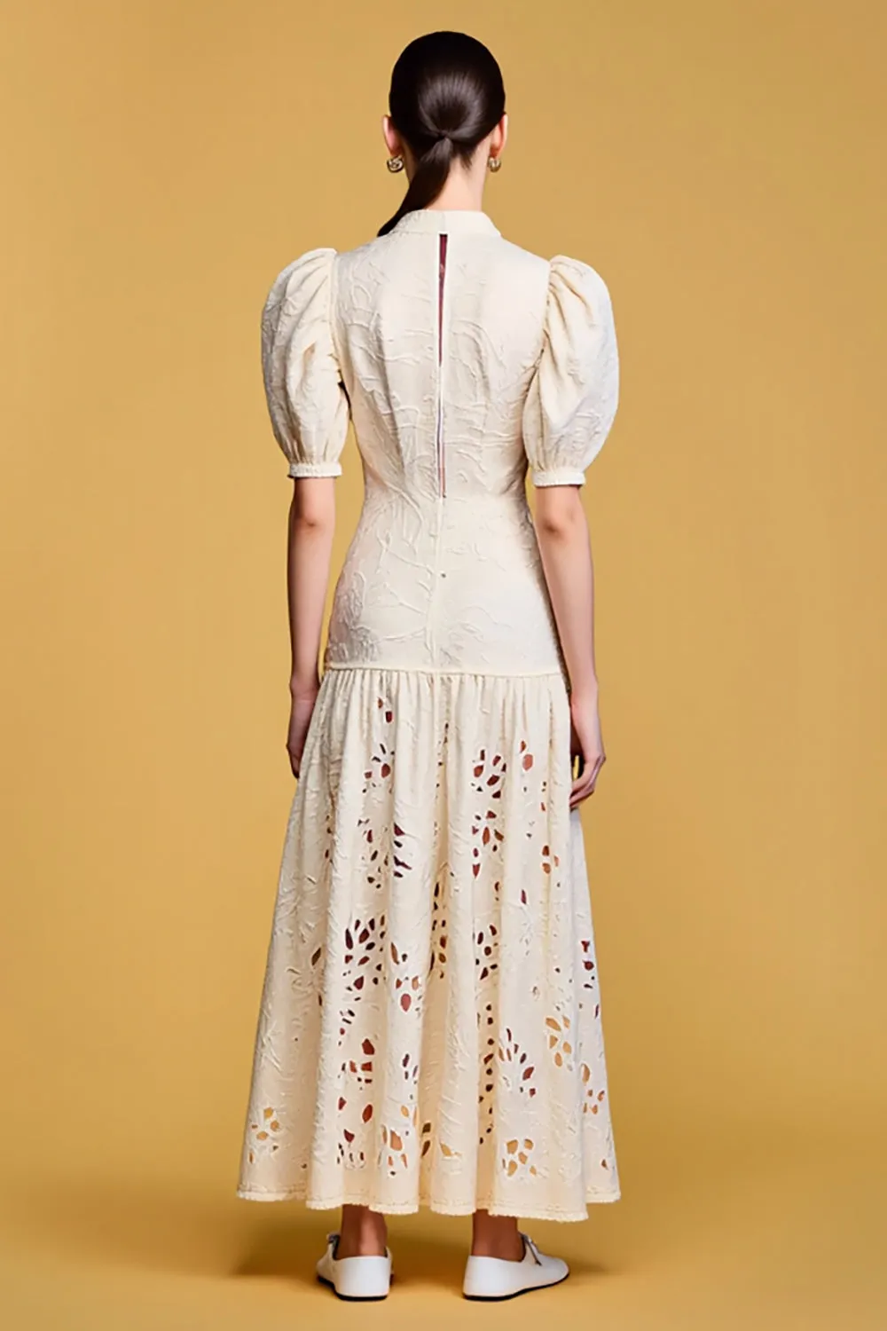 Lace Ivory A Line Wedding Guest Dress sold by Zapaka product image thumbnail 2