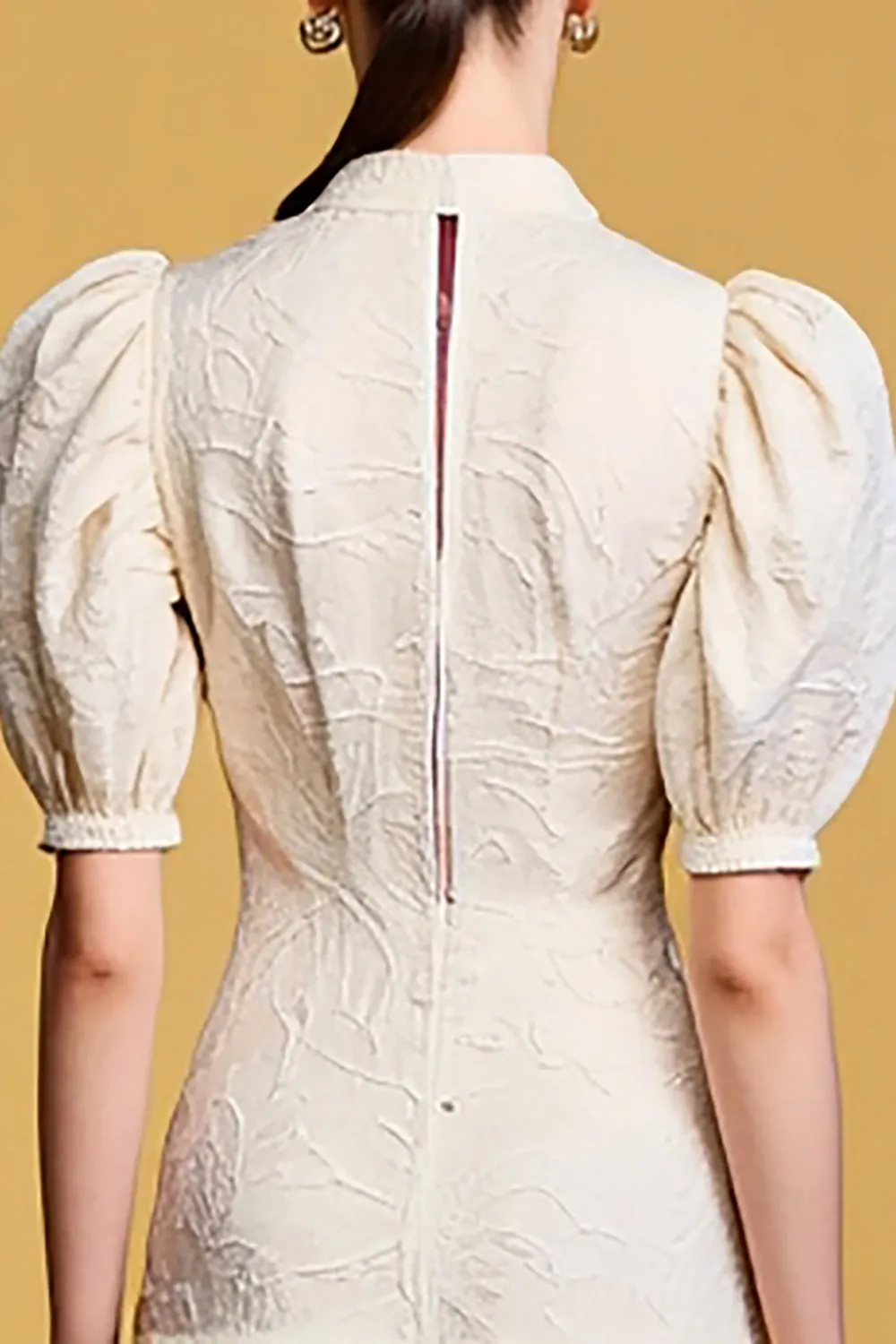 Lace Ivory A Line Wedding Guest Dress sold by Zapaka product image thumbnail 4