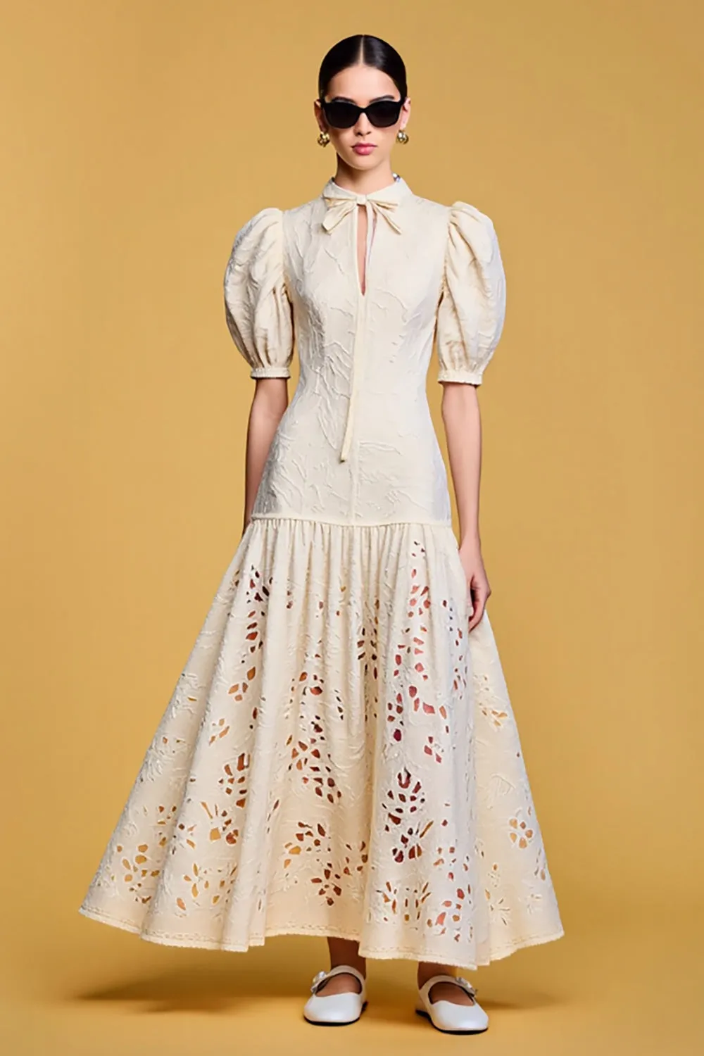 Lace Ivory A Line Wedding Guest Dress sold by Zapaka