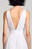 White V-Neck A Line Wedding Guest Dress sold by Zapaka