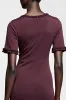 Dark Red Sheath Satin Wedding Guest Dress sold by Zapaka