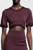 Dark Red Sheath Satin Wedding Guest Dress sold by Zapaka