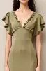 Live A Line Ruffled Long Wedding Guest Dress sold by Zapaka