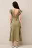 Live A Line Ruffled Long Wedding Guest Dress sold by Zapaka