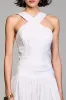 White A Line Midi Wedding Guest Dress sold by Zapaka