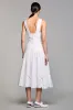 White A Line Midi Wedding Guest Dress sold by Zapaka