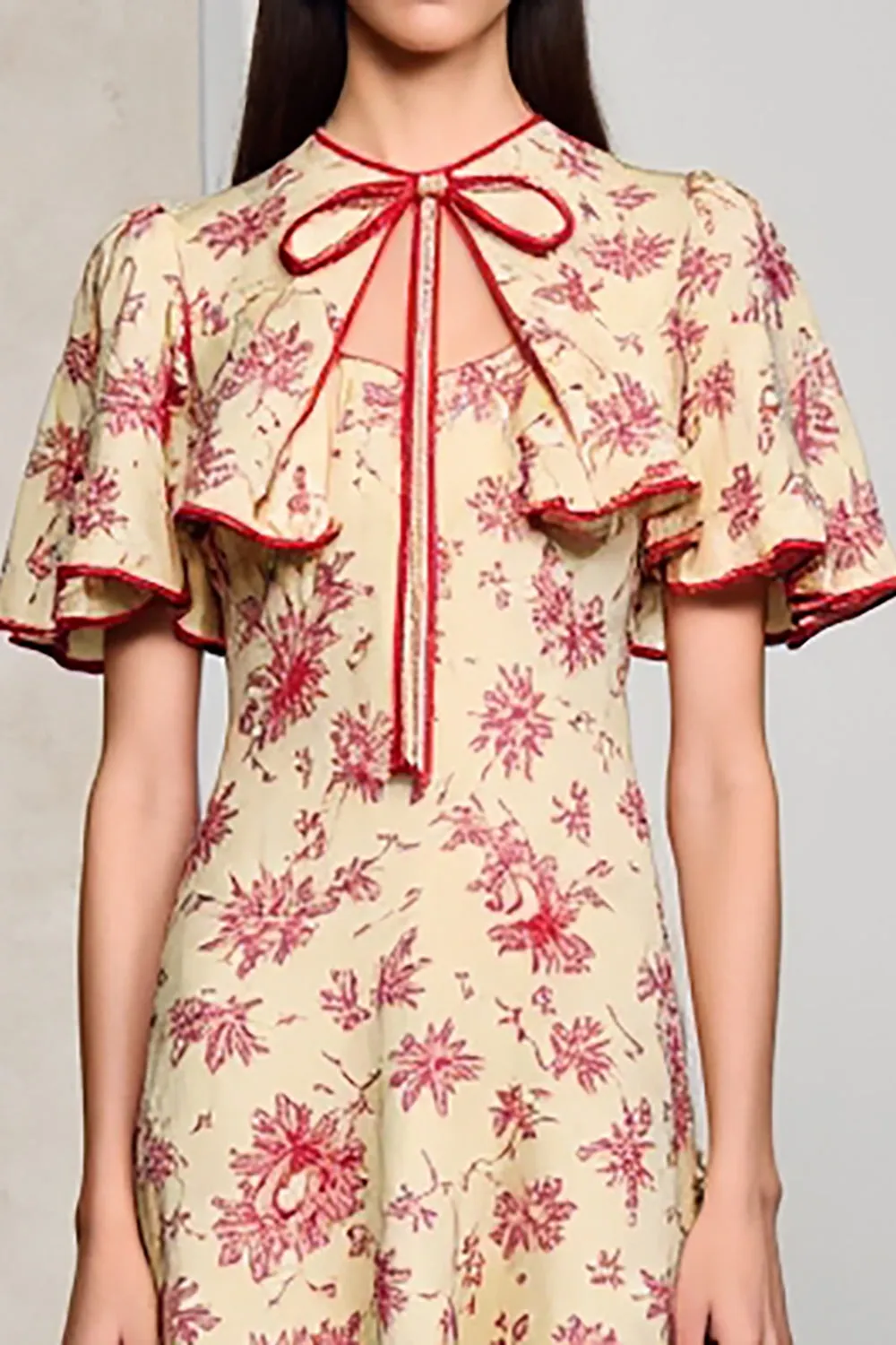 Apricot A Line Satin Backless Wedding Guest Dress sold by Zapaka product image thumbnail 3