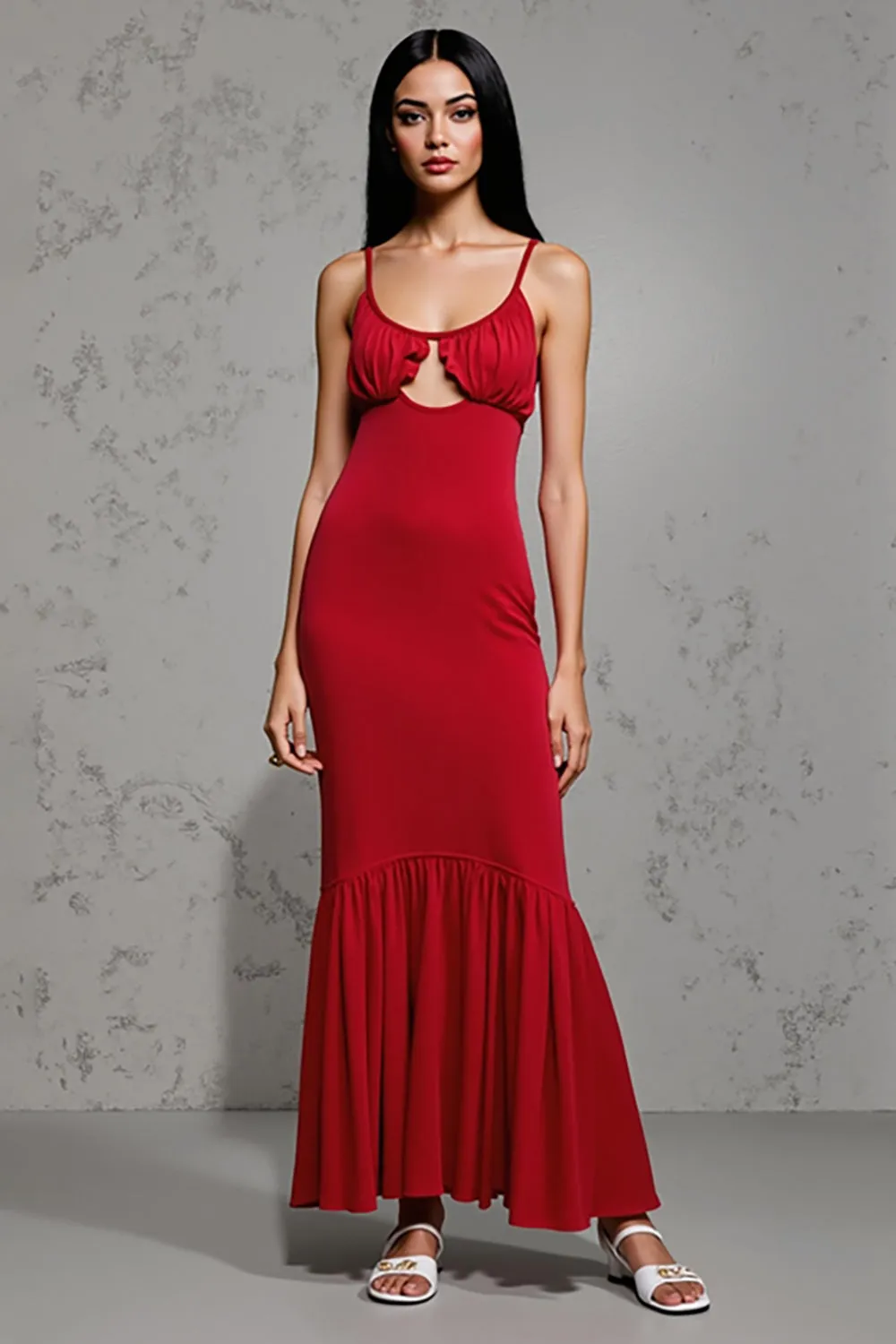 Red Satin Sheath Scoop Wedding Guest Dress sold by Zapaka