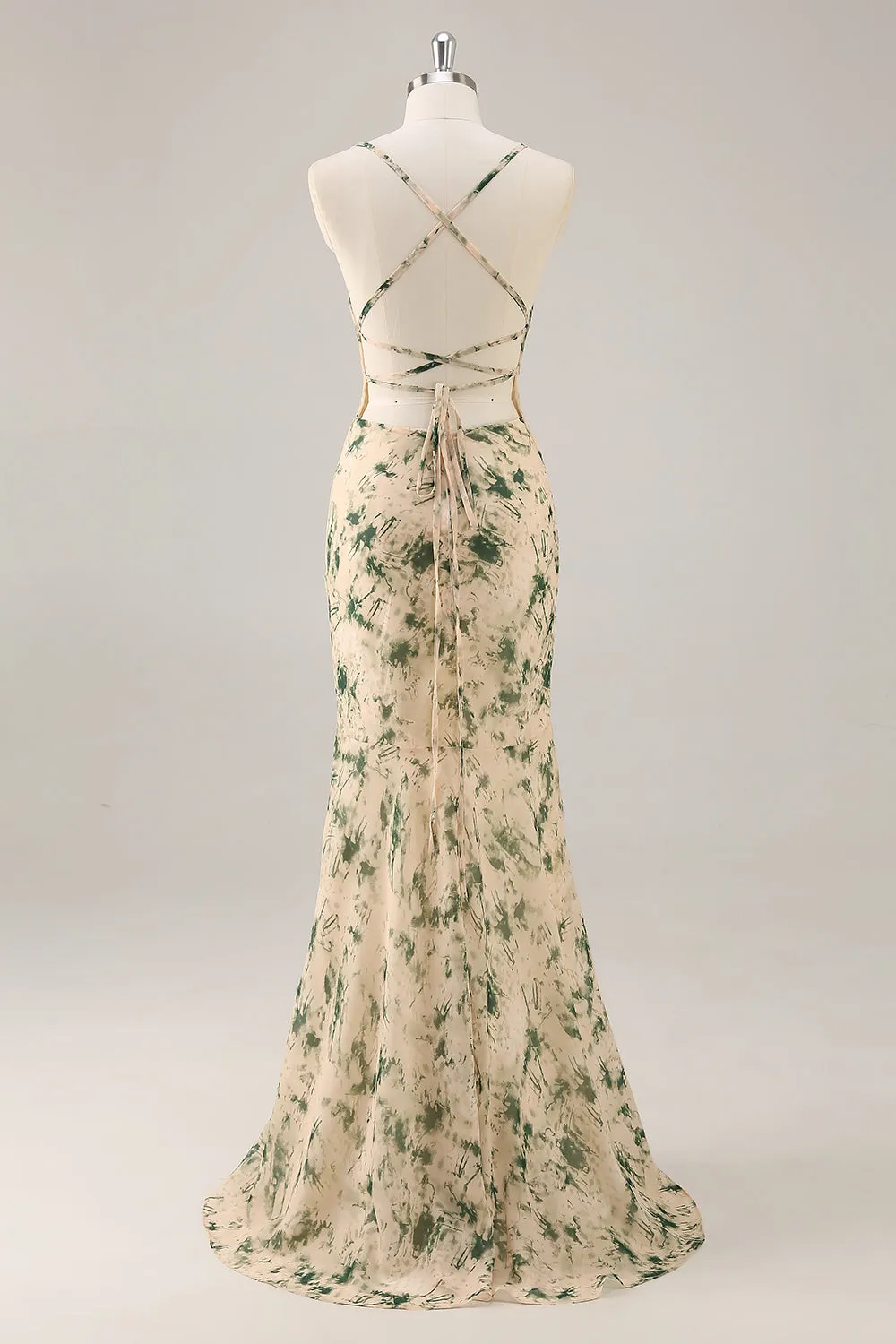 Champagne Flower Mermaid Bridesmaid Dress with Slit sold by Zapaka product image thumbnail 2