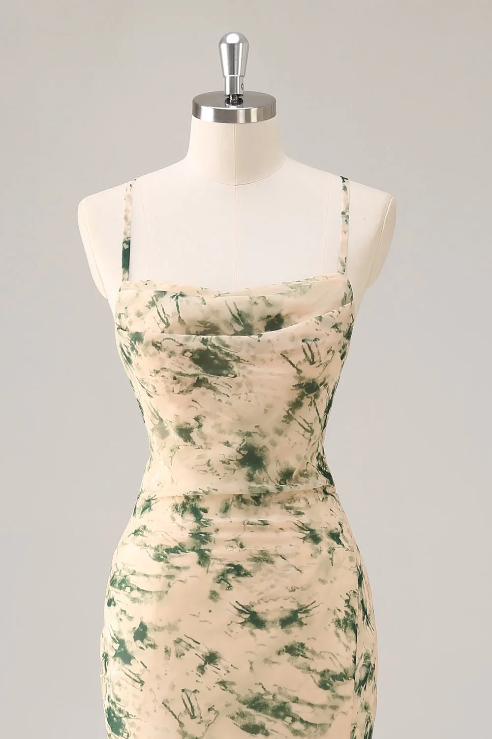 Champagne Flower Mermaid Bridesmaid Dress with Slit sold by Zapaka product image thumbnail 4