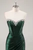 Dark Green Strapless Corset Bodycon Homecoming Dress sold by Zapaka