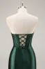Dark Green Strapless Corset Bodycon Homecoming Dress sold by Zapaka