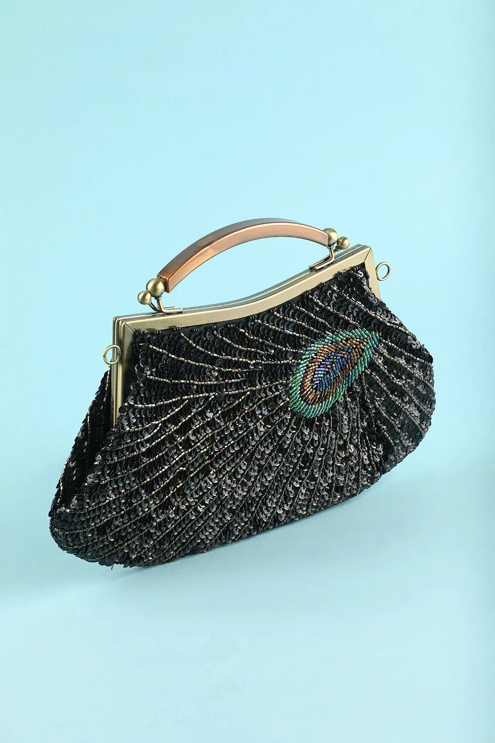 Black Beaded Evening Bag sold by Zapaka product image thumbnail 3