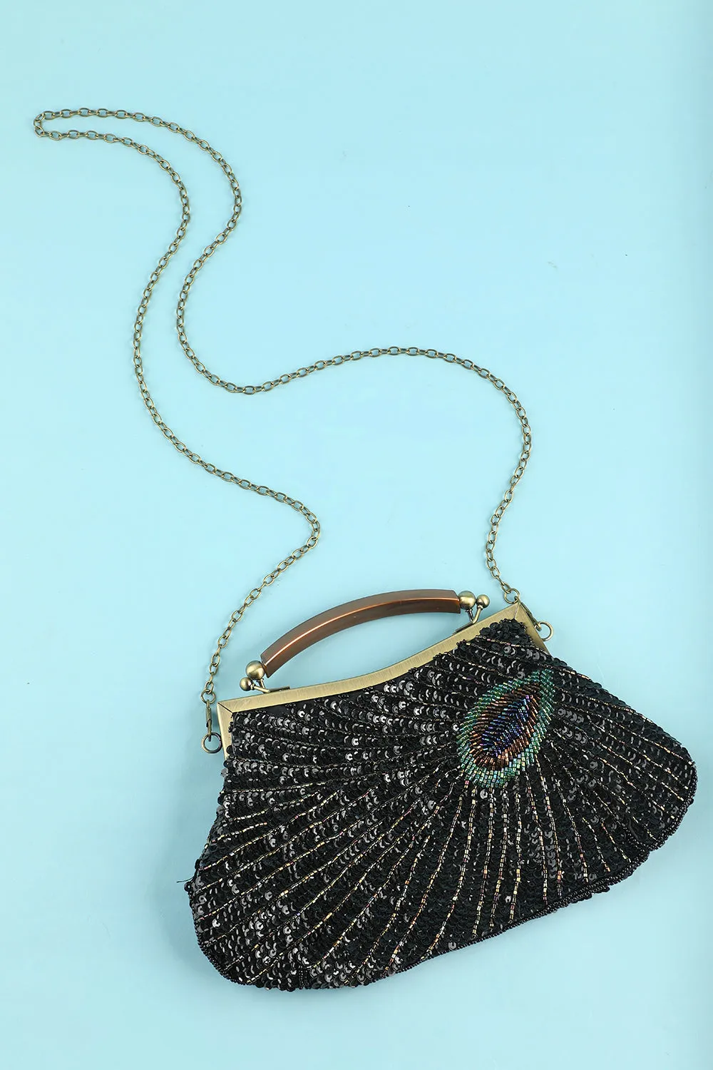 Black Beaded Evening Bag sold by Zapaka