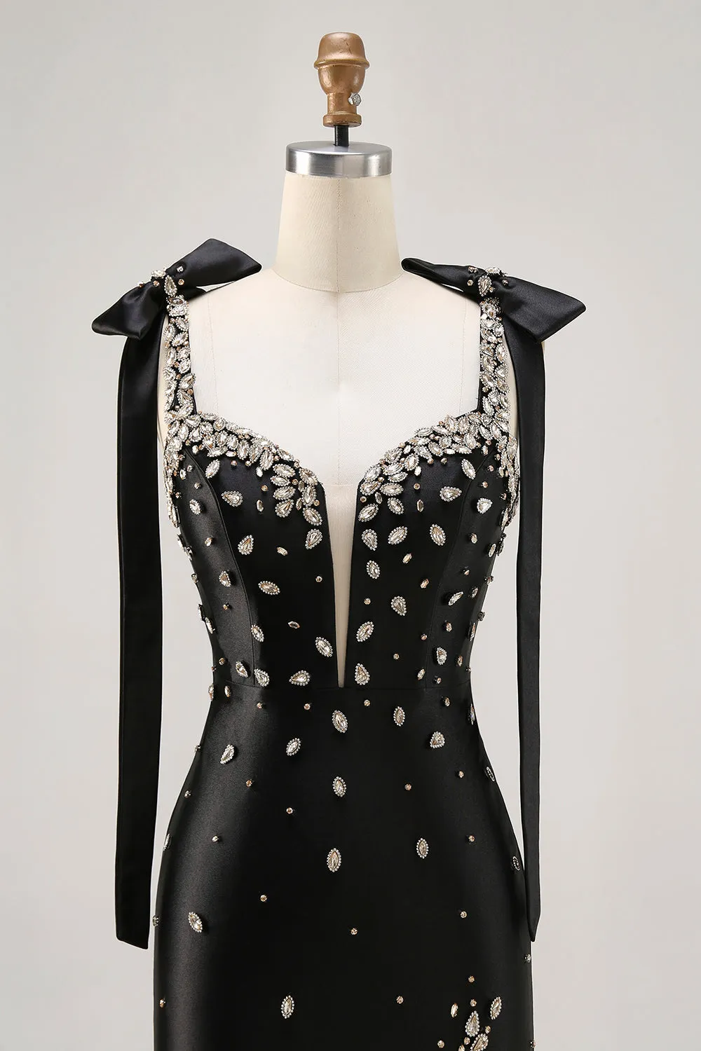 Sparkly Black Tight Rhinestones Short Homecoming Dress with Slit sold by Zapaka product image thumbnail 4