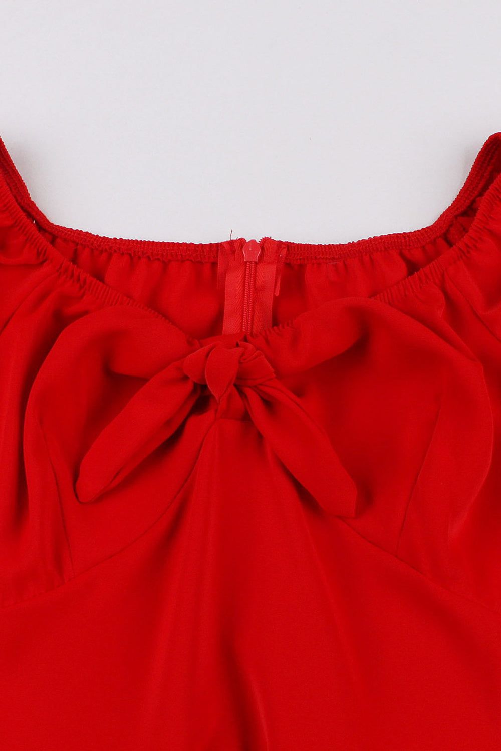 Short Sleeves Red 1950s Swing Dress sold by Zapaka product image thumbnail 3
