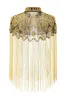 Sparkly Black Golden Beaded Fringed 1920s Cape sold by Zapaka