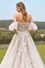 Off The Shoulder Apricot A Line Wedding Dress sold by Zapaka