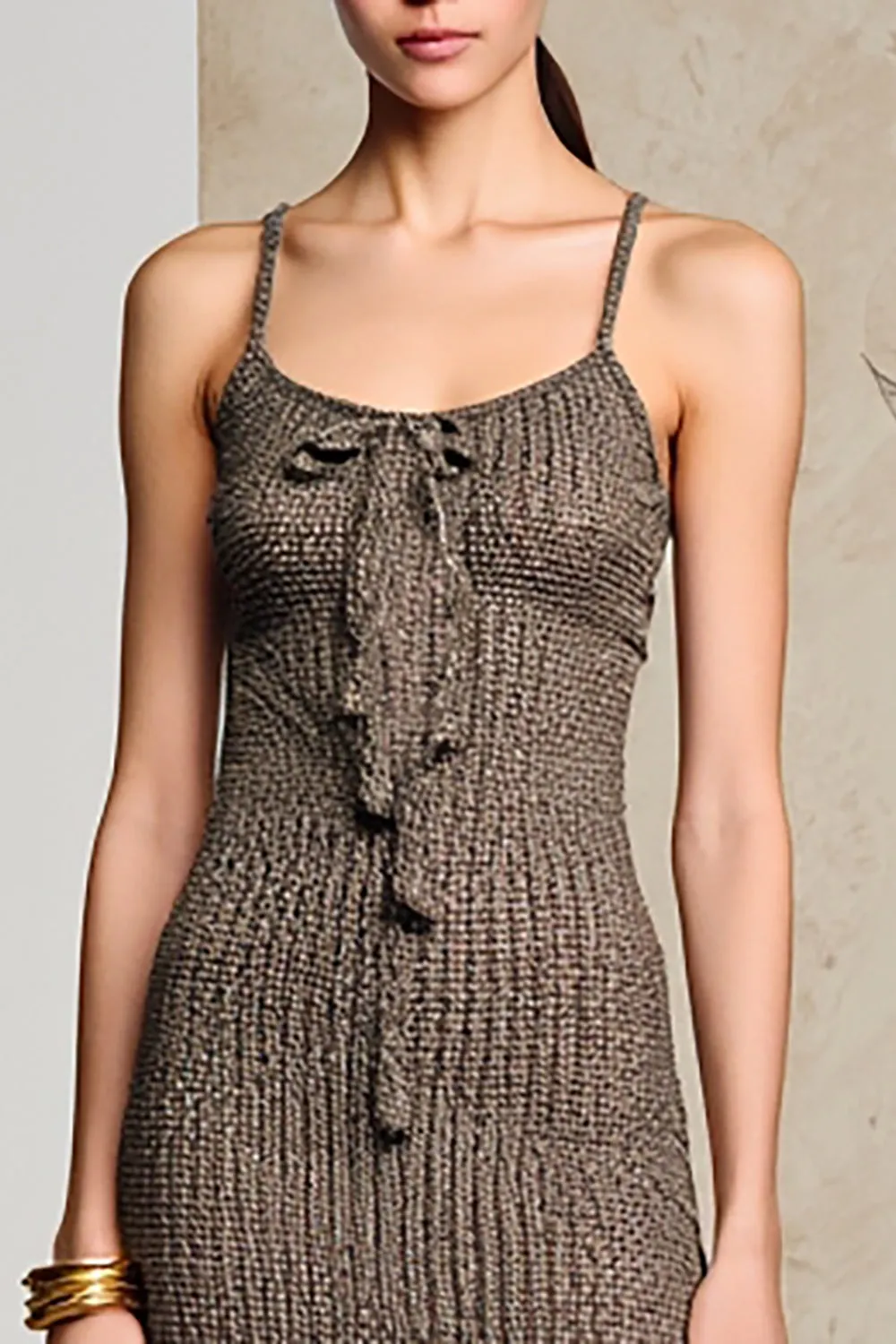 Maroon Sheath Spaghetti Straps Long Wedding Guest Dress with Bow sold by Zapaka product image thumbnail 3