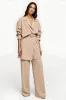 Apricot Satin 2 Piece Women Suits with Belt sold by Zapaka