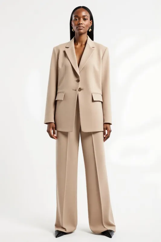 Apricot Notched Lapel 2-piece Women Suits sold by Zapaka
