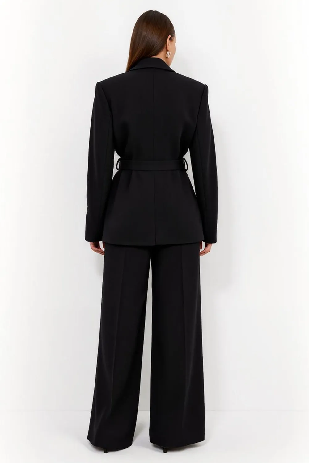 Black 2-piece Women Suits with Belt sold by Zapaka product image thumbnail 2