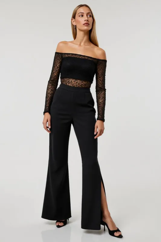 Off The Shoulder Black 2-piece Women Suits sold by Zapaka