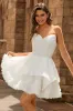 Strapless White Corset A Line Short Homecoming Dress sold by Zapaka