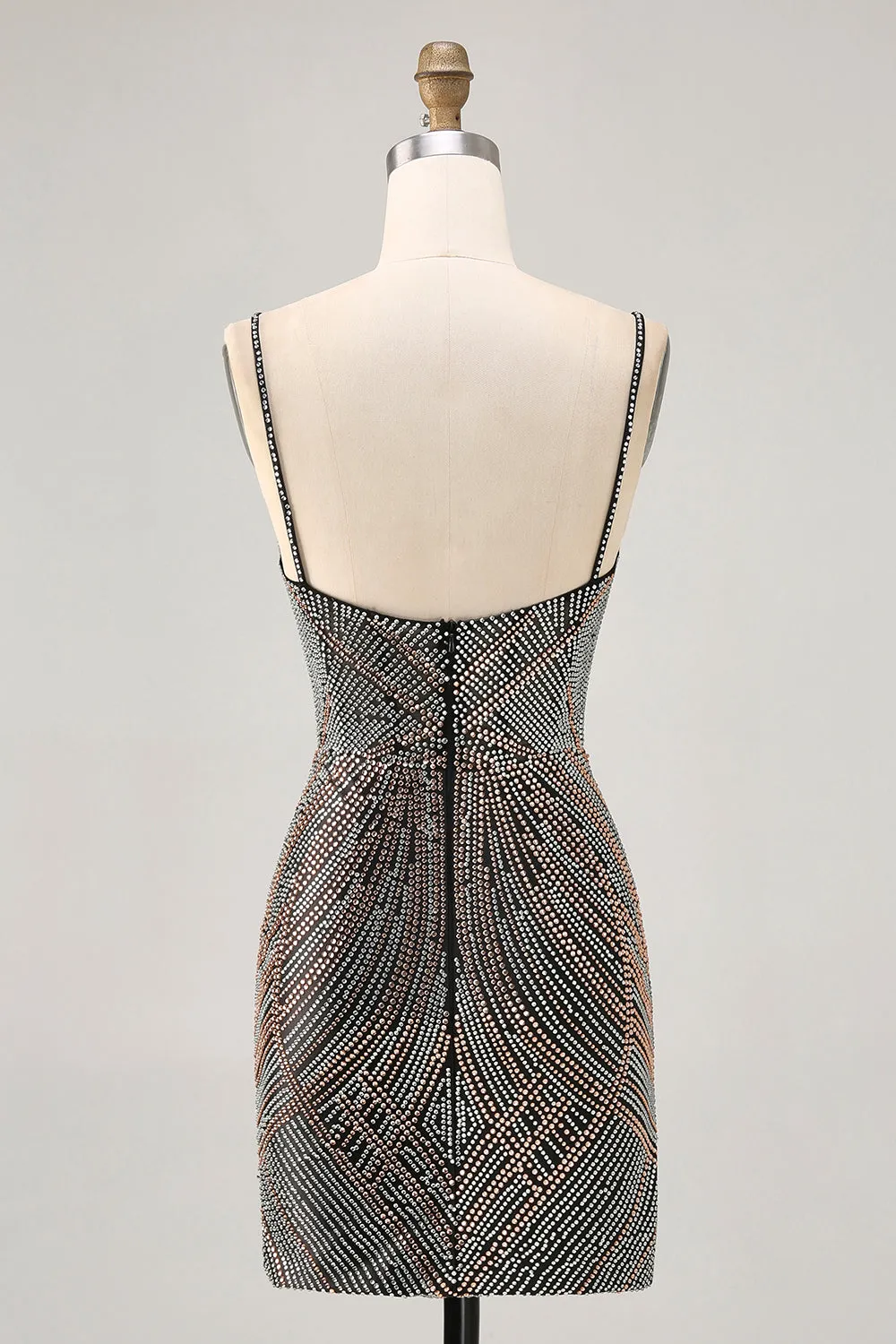 Sparkly Black Tight Short Homecoming Dress with Beading sold by Zapaka product image thumbnail 2