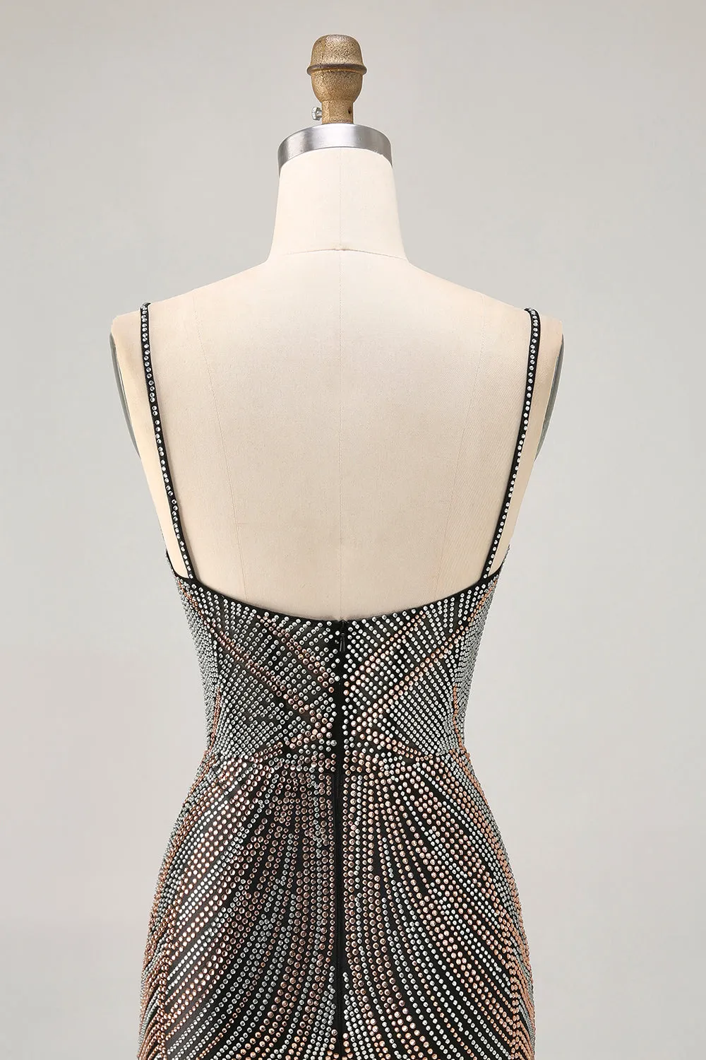 Sparkly Black Tight Short Homecoming Dress with Beading sold by Zapaka product image thumbnail 5