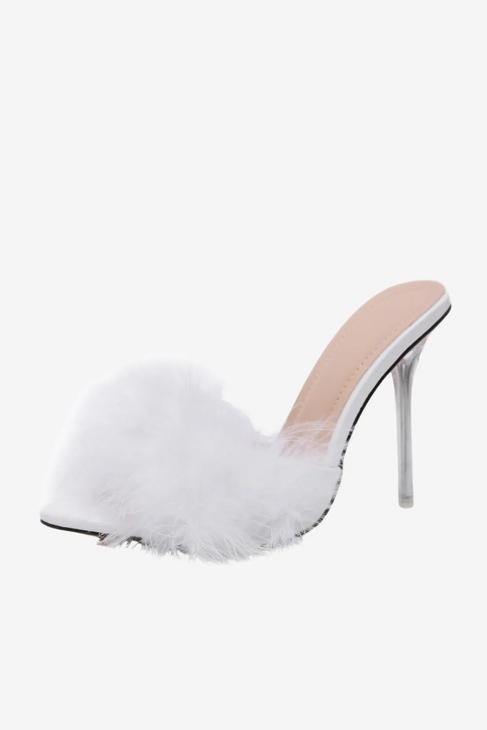 Hot Pink Feathers Pointed Toe Stiletto Sandals sold by Zapaka product image thumbnail 5