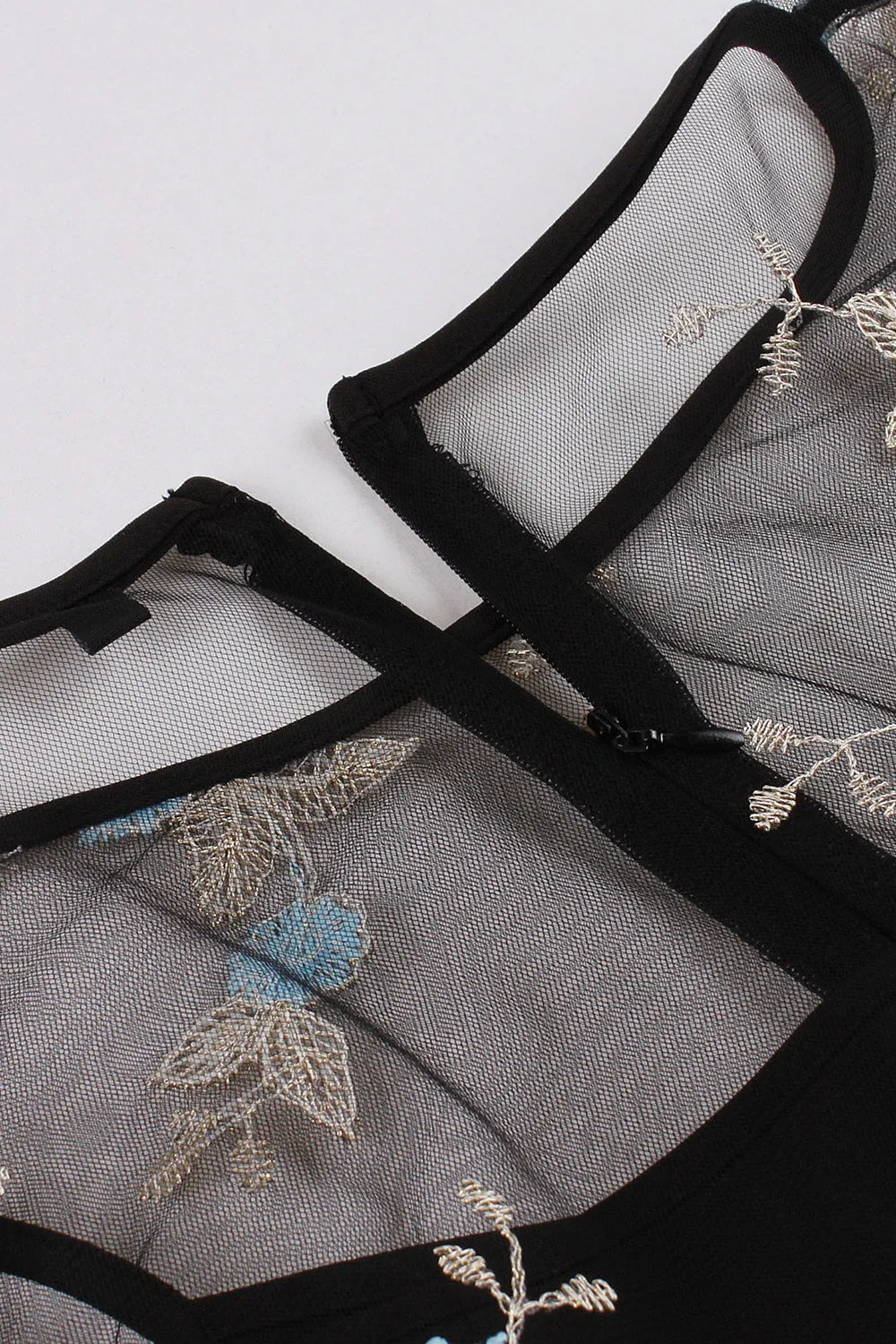 Swing Black 1950s Dress with Embroidery sold by Zapaka product image thumbnail 5