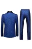 Jacquard Blue Shawl Lapel 2 Pieces Men's Prom Suits sold by Zapaka