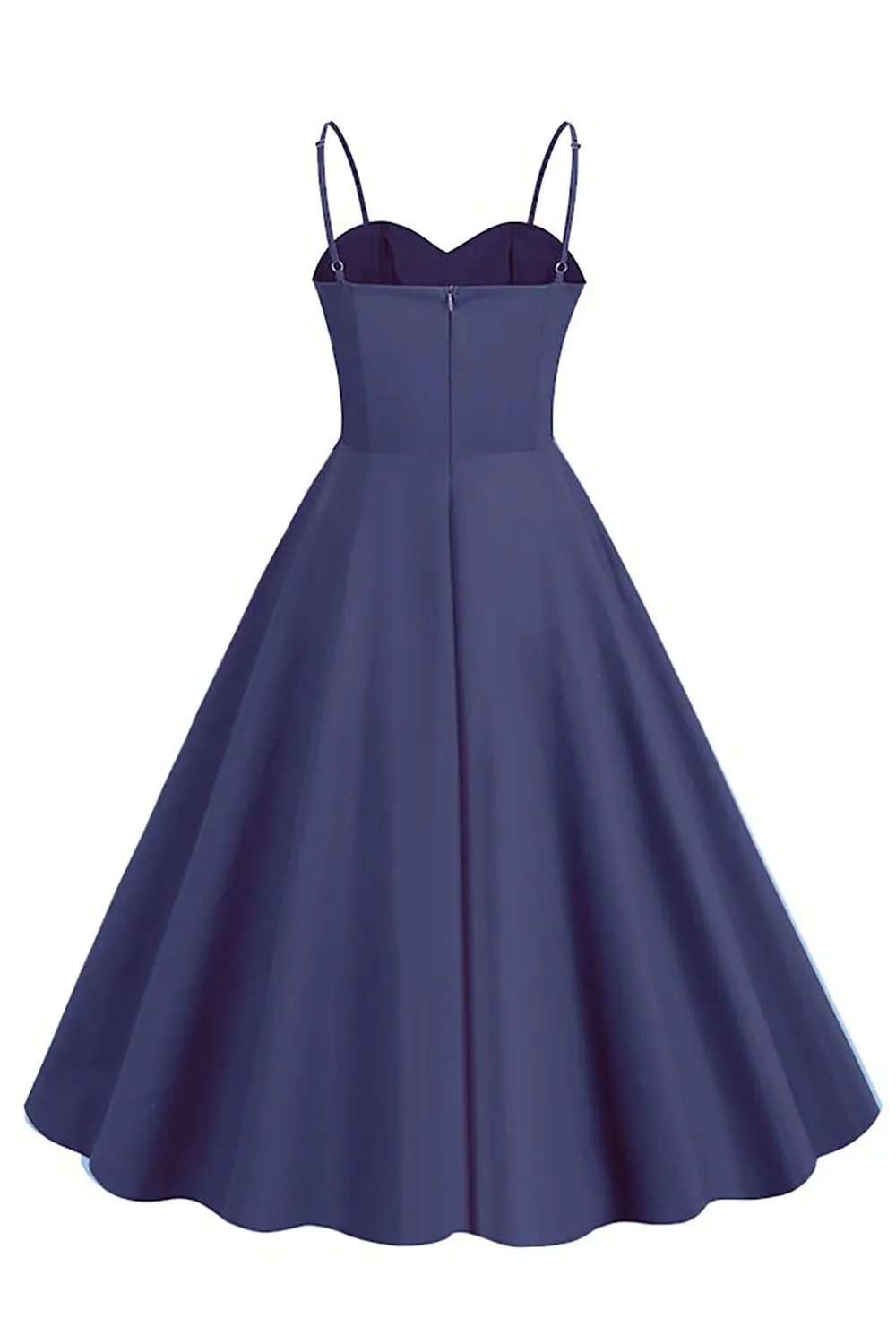 Polka Dots Black Swing 1950s Dress with Sleeveless sold by Zapaka product image thumbnail 5