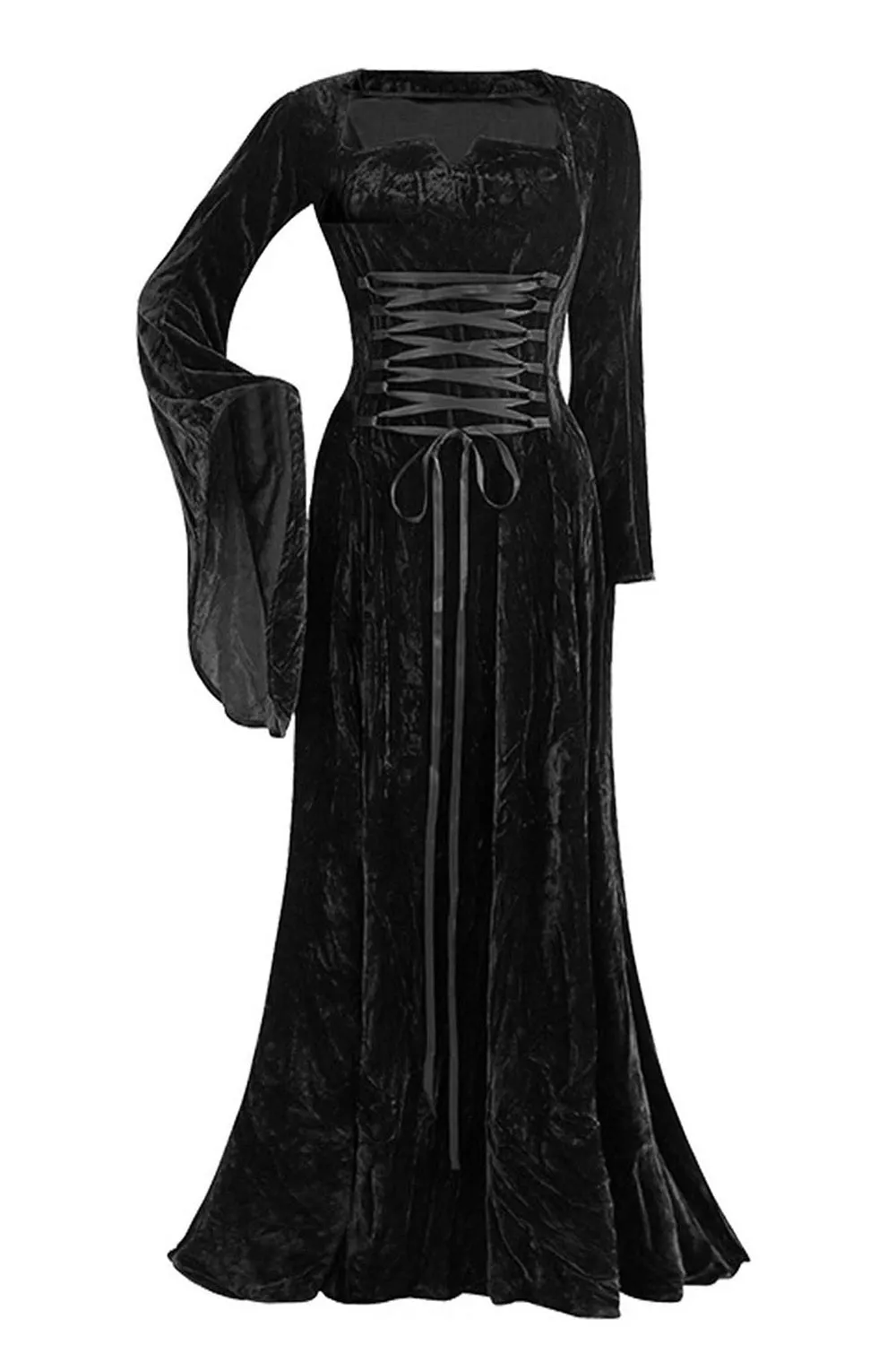 Velvet Long Sleeves Halloween Dress sold by Zapaka product image thumbnail 3
