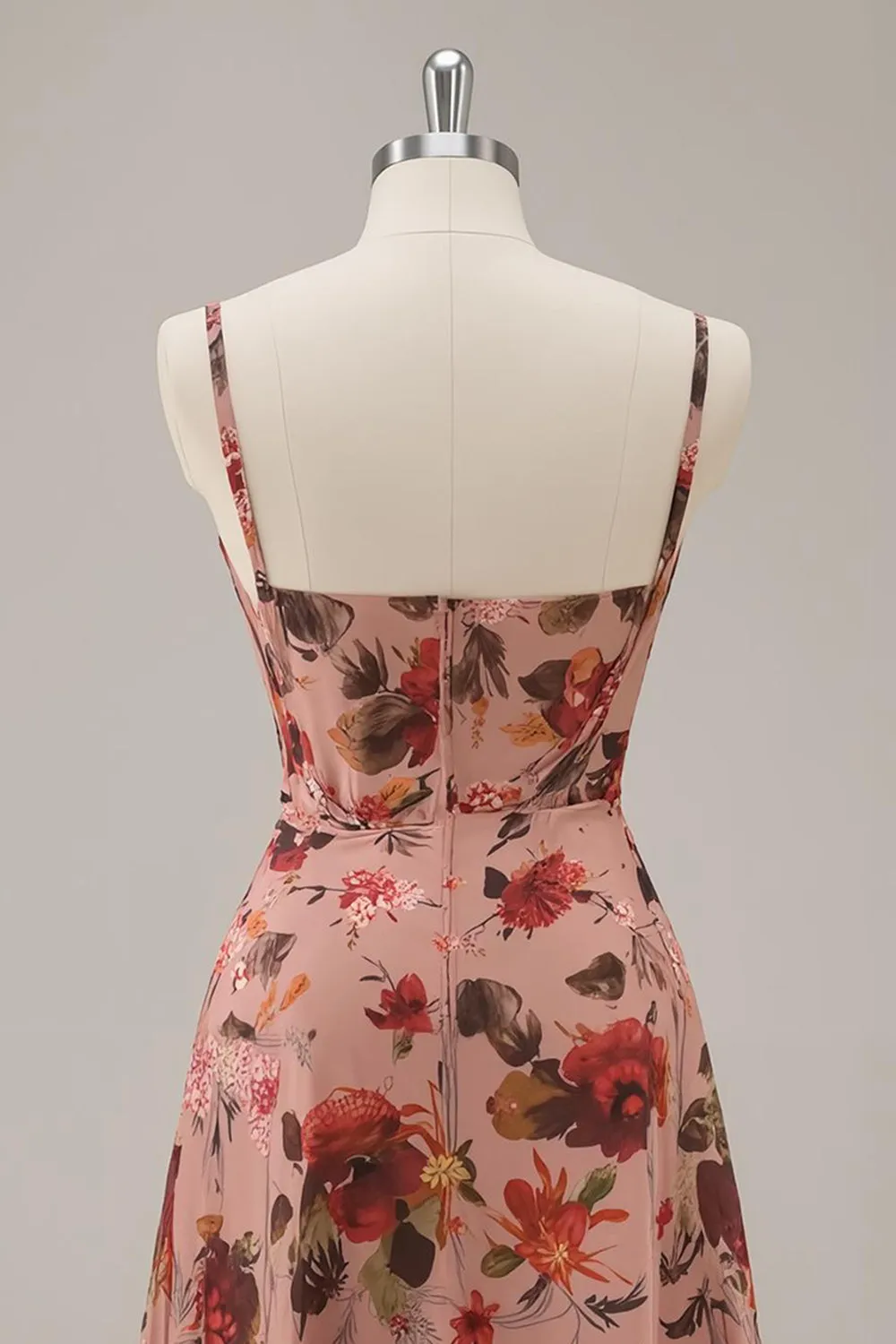 Printed A Line Dusty Rose Corset Homecoming Dress sold by Zapaka product image thumbnail 4
