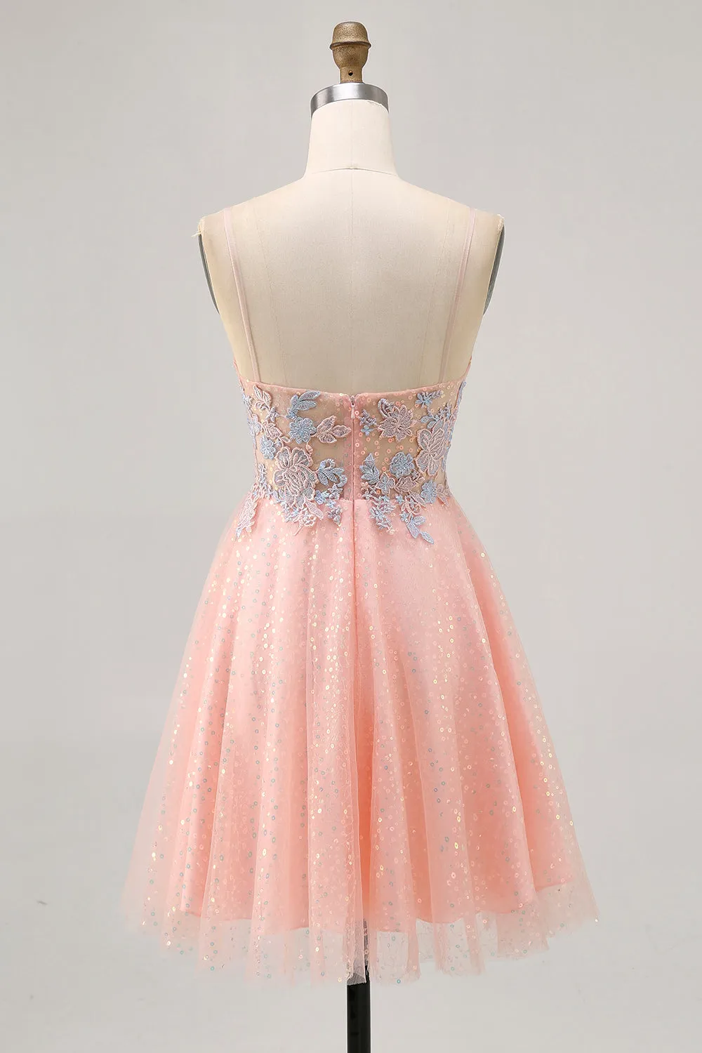 Blush A Line Sequins Appliqued Short Homecoming Dress sold by Zapaka product image thumbnail 2
