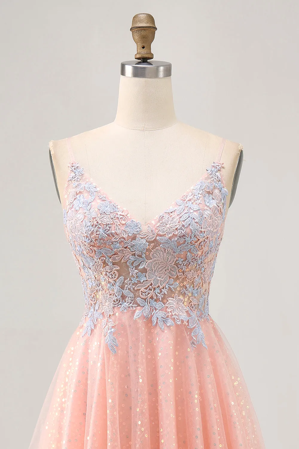 Blush A Line Sequins Appliqued Short Homecoming Dress sold by Zapaka product image thumbnail 4