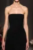 Black A-Line Strapless Velvet Evening Dress sold by Zapaka