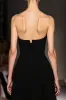 Black A-Line Strapless Velvet Evening Dress sold by Zapaka