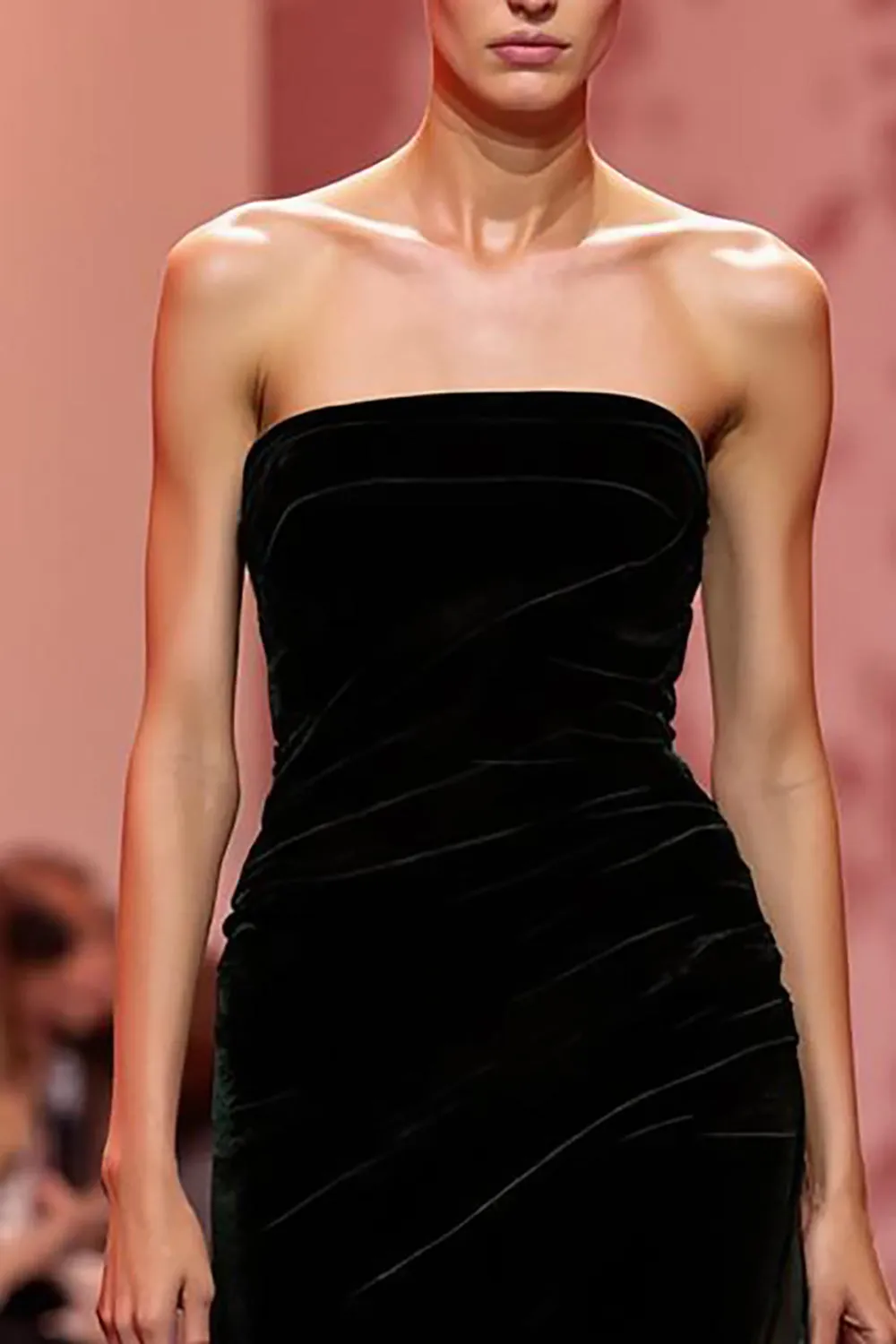 Mermaid Black Velvet Strapless Long Holiday Party Dress sold by Zapaka product image thumbnail 3