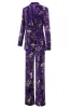 Purple 2 Piece Notched Lapel Women Prom Suits with Sleeves sold by Zapaka