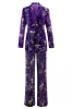 Purple 2 Piece Notched Lapel Women Prom Suits with Sleeves sold by Zapaka