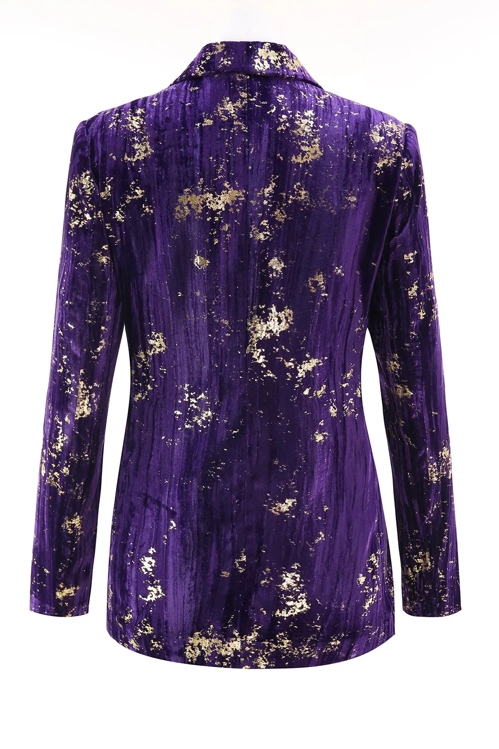 Purple 2 Piece Notched Lapel Women Prom Suits with Sleeves sold by Zapaka product image thumbnail 5